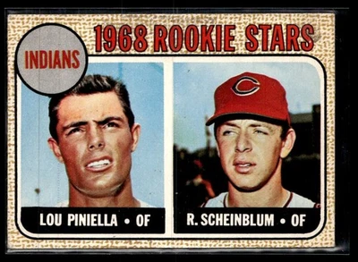 1968 O Pee Chee grado inferior OPC Lou Piniella/Richie Scheinblum radiocontrol Cleveland Foto 1 de 2