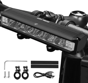 Super Bright LED Bike Light, USB Rechargeable Bicycle Headlight, White - Picture 1 of 8