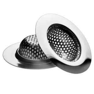 2 Pack Stainless Steel Bathtub Drain Strainer Hair Catcher Shower Sink Filter - Picture 1 of 4