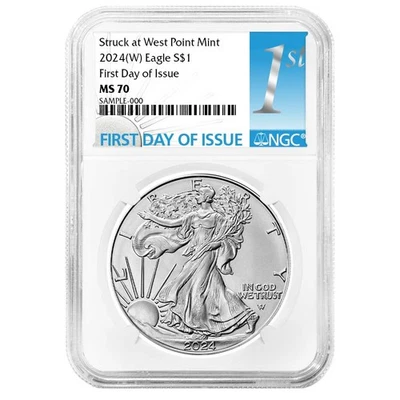 2024 (W) $1 American Silver Eagle NGC MS70 FDI First Label - Image 1 of 2