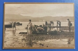 1917 Salerno - raccoglitori di vongole a mare - costumi locali - Picture 1 of 2