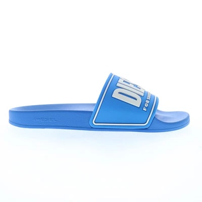 Diesel SA-Mayemi CC Y02801-P4441-T6221 Mens Blue Slides Sandals Shoes 9 - Image 1 of 4