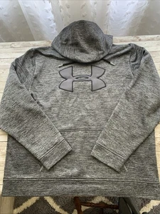 Under Armour Men's Gray Fleece Pullover Hoodie  Size XXL Paint On Back Bottom - Picture 1 of 10