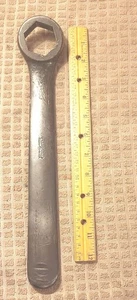 Vintage Williams 1-7/16" geschlossen 6 Punkt Box Ende Drehmaschine Werkzeug Schnecken 13" Schraubenschlüssel. - Bild 1 von 11