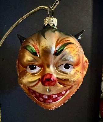Christopher Radko 1997 Halloween Orange Devil Ornament  "MONSTER MASH" 97-020-1 - Image 1 of 3