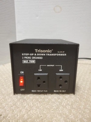 Trisonic 750W Watt Step Up & Down Voltage Converter Transformer  110V/220V - Image 1 of 4