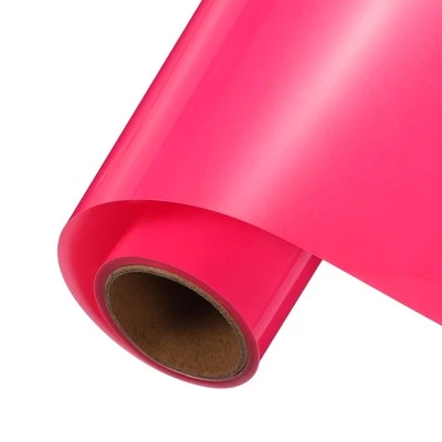 Fluorescent Pink Permanent Vinyl, 10 Inch x 5ft Adhesive Vinyl Roll - image 1 of 4