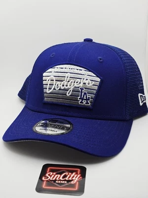 New Era 洛杉矶道奇队 MLB 9SEVENTY 平沿帽卡车司机帽子 — 第 1/4 张图片
