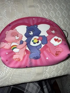Care Bears Coin Purse Fuchsia W/ Three Bears Holding Hands & Key Chain-Damage - Bild 1 von 4