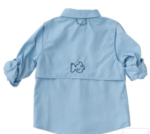Camisa de pesca Prodoh Founders niños ventilada talla 8 azul claro manga larga abotonada - Imagen 1 de 7