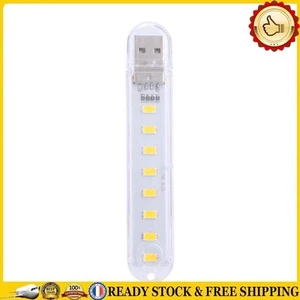 Mini Portable USB Book Light Bright Reading Lamp for Laptop (Yellow 8LED) - Afbeelding 1 van 12