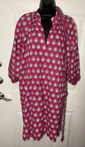 Caryn Lawn Kleid rosa Boho Print Glockenärmel Gr. Neu Etikett - Bild 1 von 12