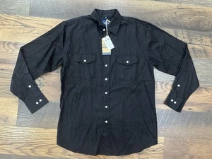 Resistol Negro Sólido Abotonable Manga Larga S - Imagen 1 de 5