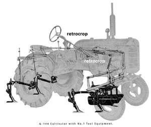 IH Farmall Super A-144 Grower & Seitenkommode Bedienungsanleitung mit Teilen - Bild 1 von 16
