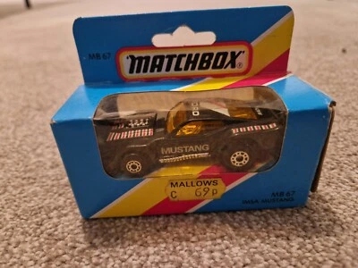 VINTAGE MATCHBOX MB67 IMSA MUSTANG CAR MINT IN UNOPENED BOX - Image 1 of 4