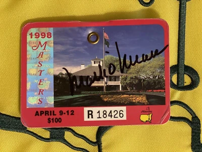 MARK O'MEARA SIGNED 1998 MASTERS GOLF BADGE AUTOGRAPH COA JSA FF00919 - Image 1 of 4
