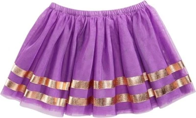Epic Threads Stripes Foil Tutu Tulle Skirt  girl Purple  5 41-44" 37-42 lbs - Image 1 of 2