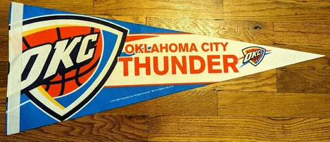 2014 Oklahoma City Thunder Pennant WinCraft OKC NBA Made In USA Basketball Cover