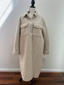 Primark Teddy Kunstfell Mantel Elfenbein Lang Gemarkt XL Neu ohne Etikett - Bild 1 von 10