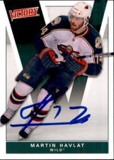 Martin Havlat Signed Autograph 10/11 Upper Deck Victory card Minnesota Wild
