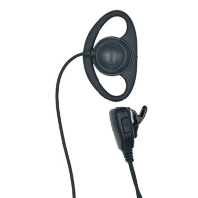 D-Shaped Earpiece with Inline Mic for Motorola Radio with M1 Connector - Image 1 of 2