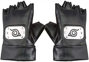 Naruto Kakashi Sasuke Black Leaf Village Cosplay Gloves (By Great Eastern) - Picture 1 of 2