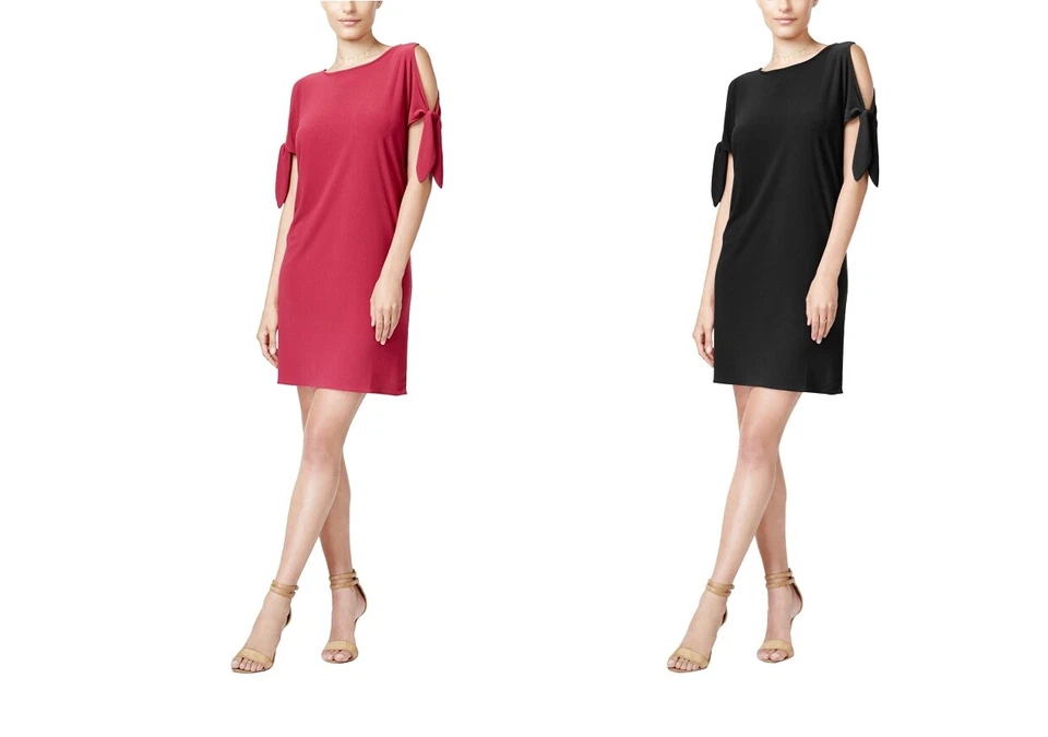 Mini Vestido de Cóctel Bar III Detalle Corbata Cambio Mujer Negro Berry S M L XL XXL Foto 1 de 2