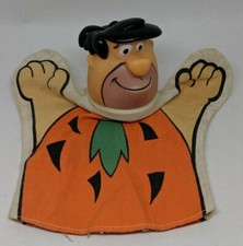 Vintage Fred Flintstone Finger Puppet Hanna Barbera 1980 Plastic Head Felt Body