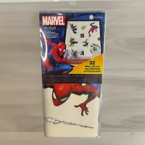 New MARVEL Spiderman Wall Decals Boys Bed Room Décor Stickers Repositionable - Picture 1 of 16
