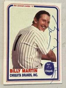 TARJETA BILLY MARTIN CHAQUITA BANANA autografiada y reloj - Imagen 1 de 5