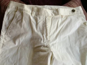 Size 14 Women Pants Ruby Rd. White Canvas Back And Front Pockets Cotton blend - Picture 1 of 12