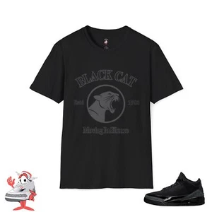Air Jordan Retro 3 Negro Gato Unisex Camisa a Juego Ropa de Calle Moda III Nike - Imagen 1 de 5