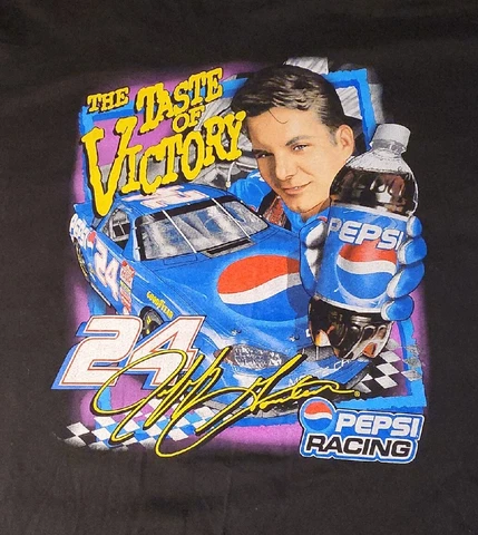 Vintage 2000 Jeff Gordon Pepsi Racing Taste Of Victory T-Shirt 2-Sided Sz 2X Cover