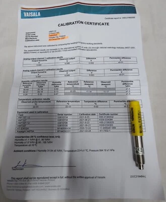 Vaisala HMP110 Humidity and Temperature Sensor (C15AOC1BO) - Image 1 of 4