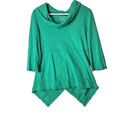 Неоновый Будда (размер S) женщин зеленый капот шеи ассиметричный 3/4 рукав туника Топ - Изображение 1 из 4