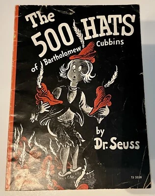 Vintage 1966 Paperback Dr. Seuss The 500 Hats of Bartholomew Cubbins Scholastic - Image 1 of 4