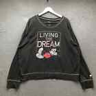 Disney Mickey Mouse Pullover Sweater Women's Juniors 3X Living The Dream Gray
