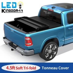 4.5ft Tri-Fold Tonneau Cover For 2022-2025 Ford Maverick Truck Bed Waterproof - Picture 1 of 8