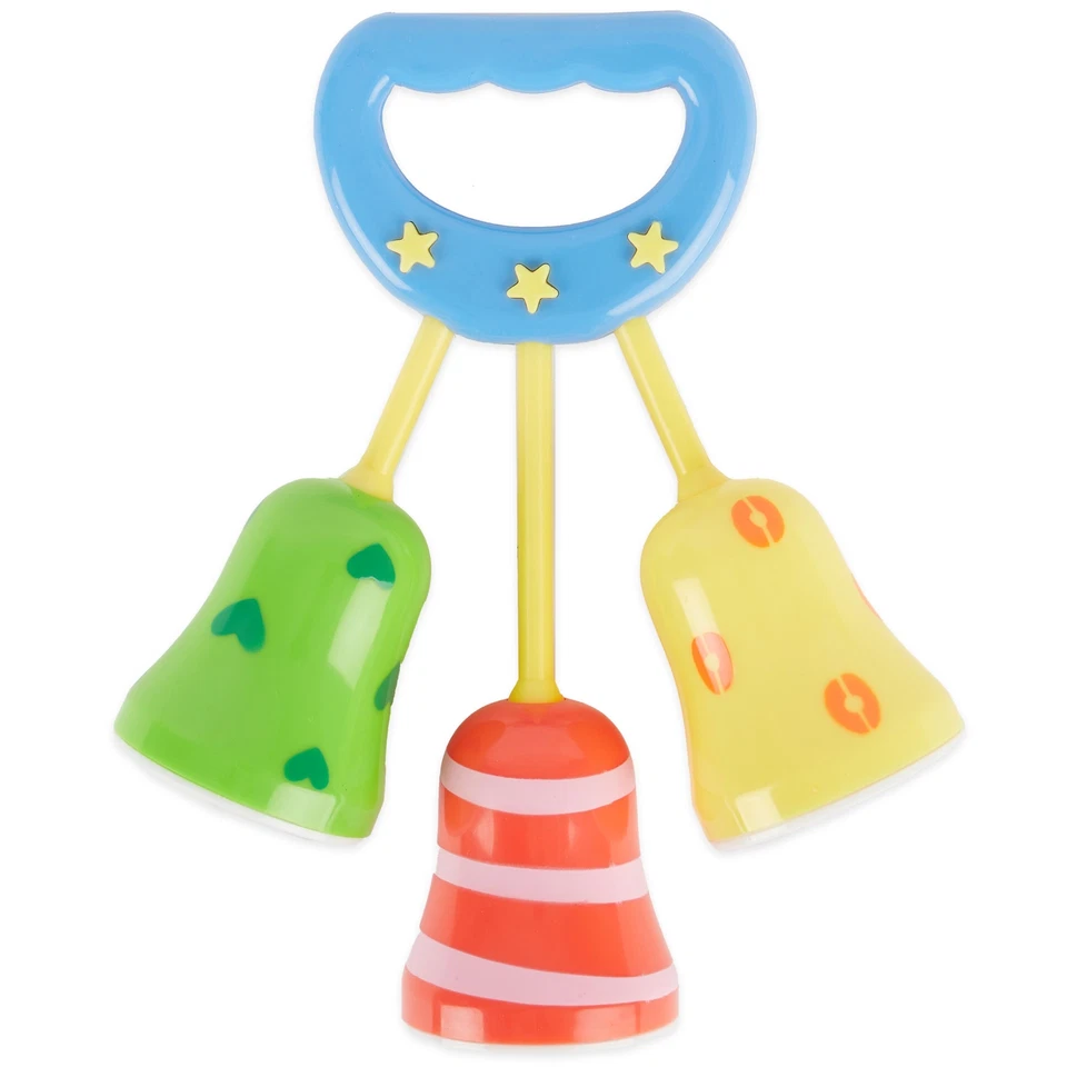 SUPA GMBH Baby Greiffrassel Glöckchen Greifling Kinder Beißring Greifring und Rassel