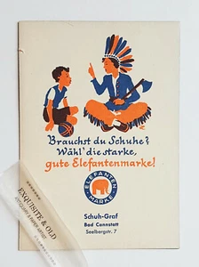 Brauchst du Schuhe? Elefantenmarke Schuh-Graf Bad Cannstatt Stundenplan Vintage - Picture 1 of 3