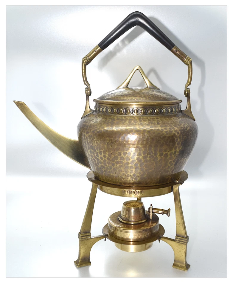 WMF Wasserkessel Teekessel mit Rechaud Jugendstil /art deco 1909  Ebenholz - Bild 1 von 4