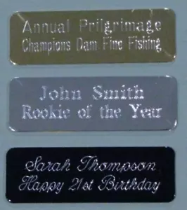 Engraved Metal Plate 47x19mm Scrapbooking,Trophies,Gift - Picture 1 of 1