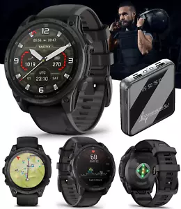 Garmin Tactix 8 47mm AMOLED Premium Tactical GPS Smartwatch w/ Wearable4U PBank - Picture 1 of 14