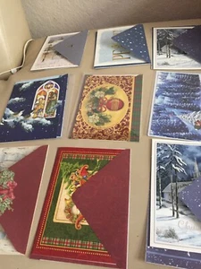 Christmas / Holiday- LOT of 9 Cards - One Free And Free Labels And Gift Sticker - Picture 1 of 9