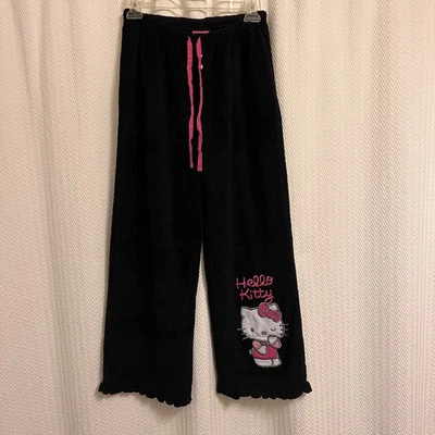 Hello Kitty By Sanrio Pajama Pants Winking Kitty Ruffle Pants Size Medium - Image 1 of 4