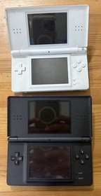 Nintendo DS Lite CRIMSON Blue Handheld Game System lot of 2 Read