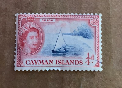 Islas Caimán SG148 1955 d AZUL BRILLANTE PROFUNDO Y ROJO ROSA MNH? Foto 1 de 2