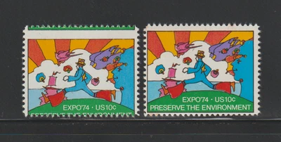 US EFO ERROR Stamps #1527 Expo 74 World's Fair: Nice Perf Shift. MNH - Image 1 of 2