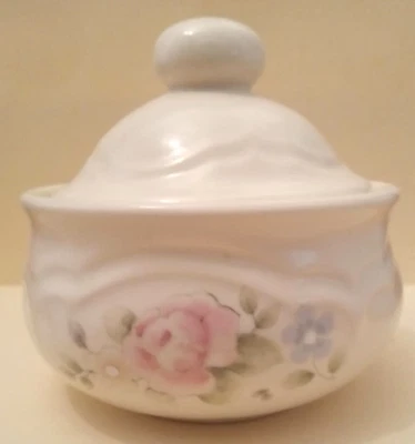 AZÚCAR CON TAPA DE GRES PFALTZGRAFF DE COLECCIÓN - PATRÓN DE ROSA DE TÉ Foto 1 de 3