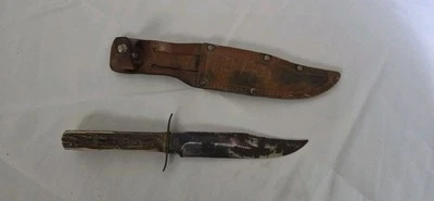 Edge Brand Solingen Germany Original Bowie Knife #445 Stag Handle 6" Blade - Image 1 of 4